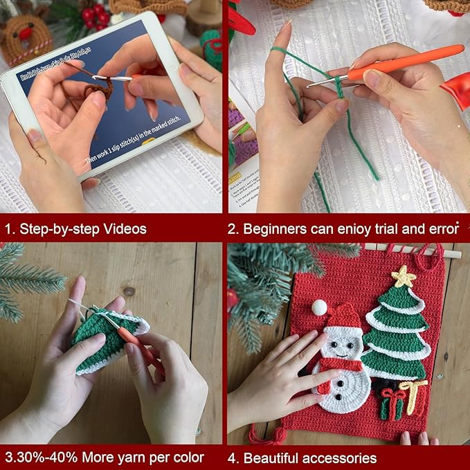 🎄🎅Christmas Presale - 49% OFF - Christmas DIY cute Crochet Kits decoration