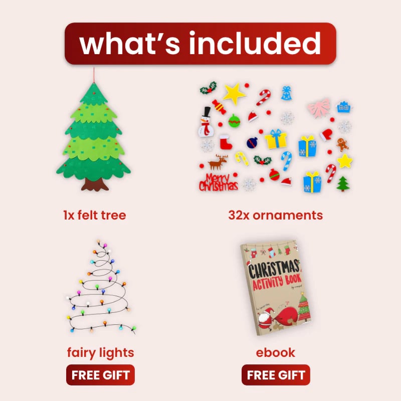 🎁TikTok Last Day Sale - 70% OFF🔥🎄Interactive Felt Christmas Tree for Kids🎄