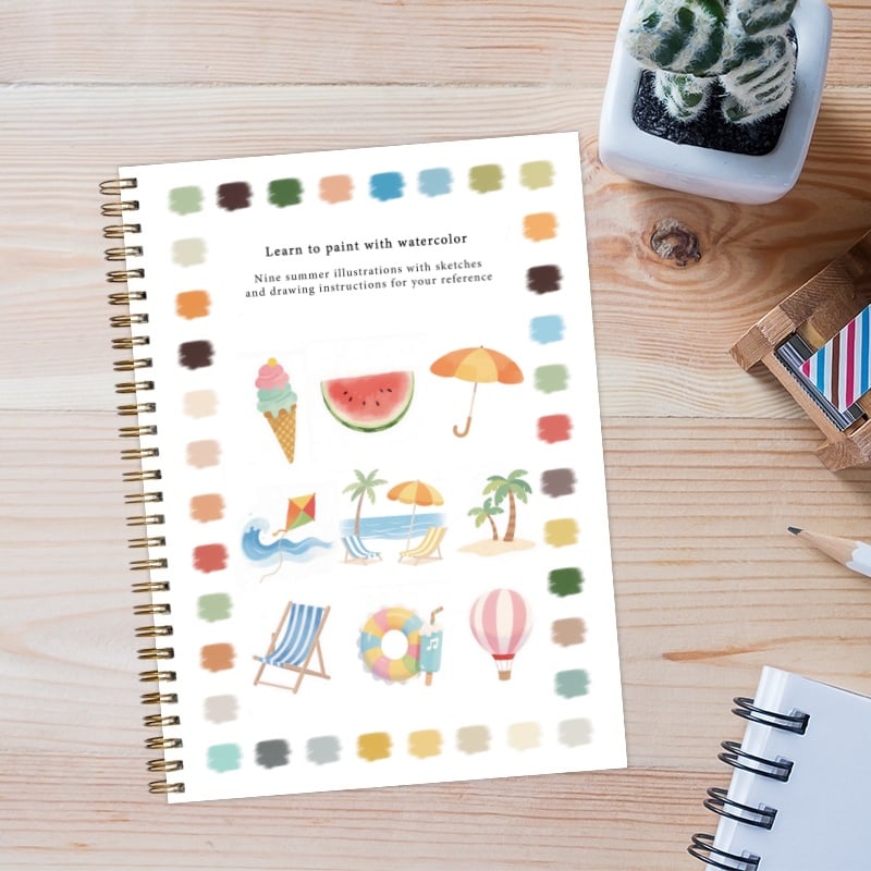 🏖️Summer Watercolor Workbook(🔥2025 New Limited Edition)