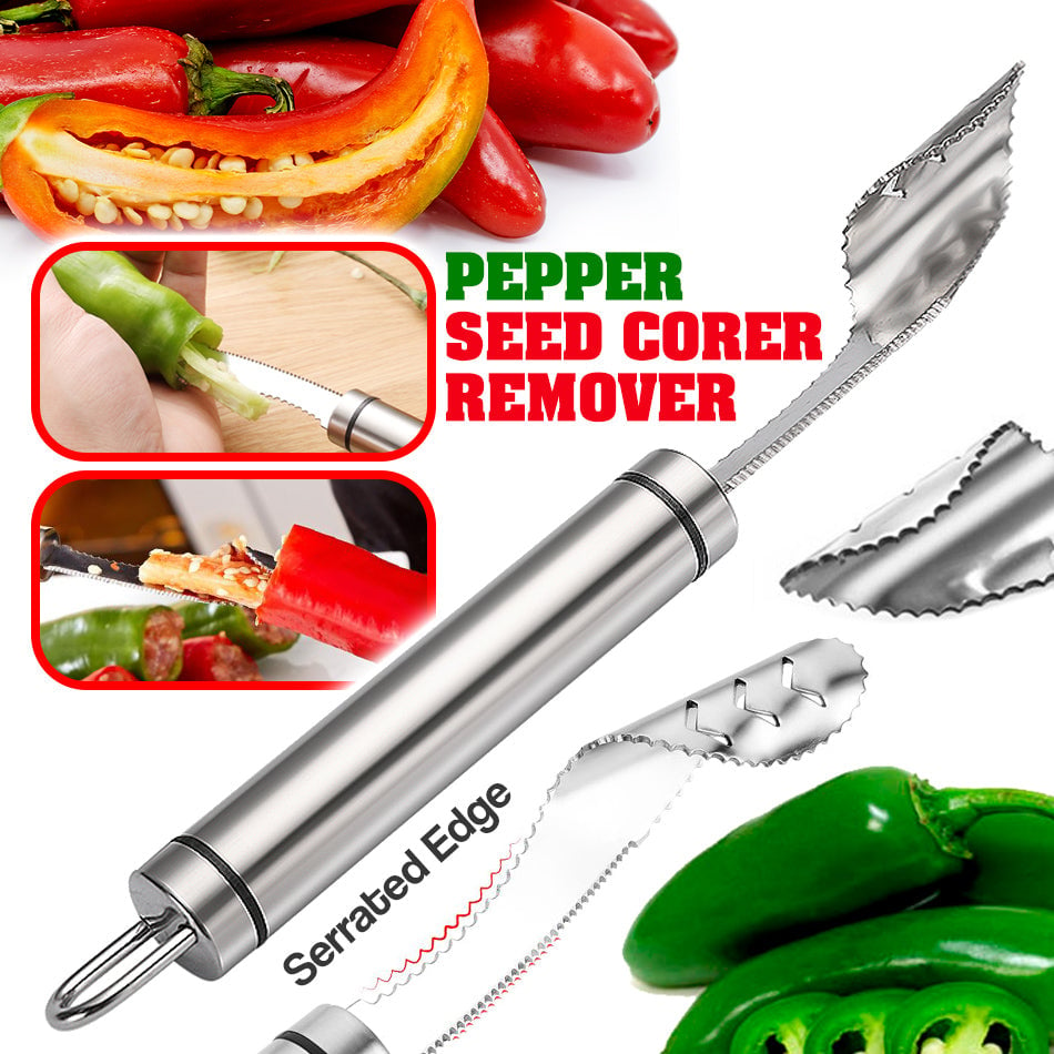 (🔥 Promotion- SAVE 40% OFF) Pepper Seed Corer Remover(buy 3 get 2 free now)