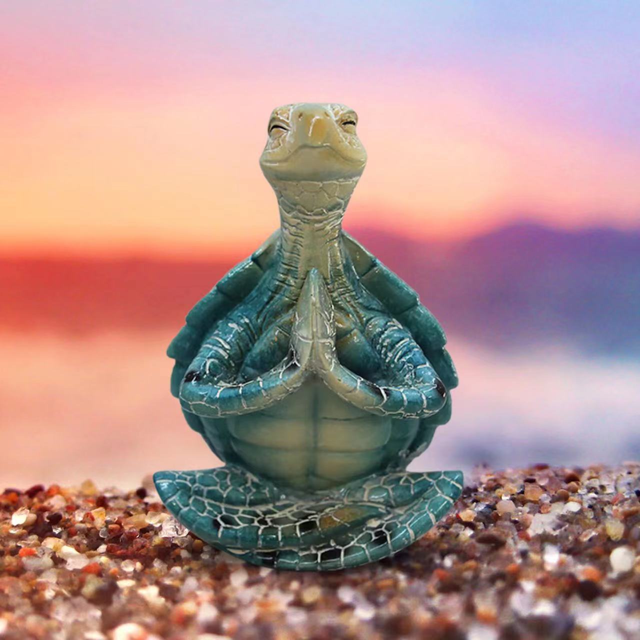 Sea Turtle Yoga Statue Sea Turtle Meditation Home Decor🔥Buy 3 Free Shipping🔥