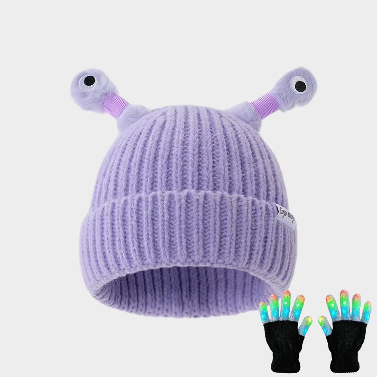 🎄Christmas Sale- 70% OFF🎁Winter Parent-Child Cute Glowing Little Monster Knit Hat