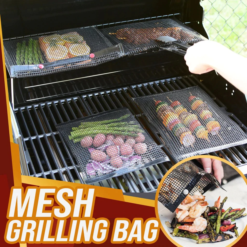 Hot Sale🔥Reusable Non-Stick BBQ Mesh Grilling Bags