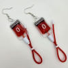 Blood Bag Earrings fake blood