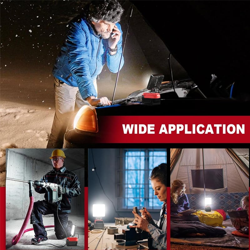 🎁Last Day Sale - 70% OFF🎉3000LM Cordless LED Work Light with charging Ports⚡