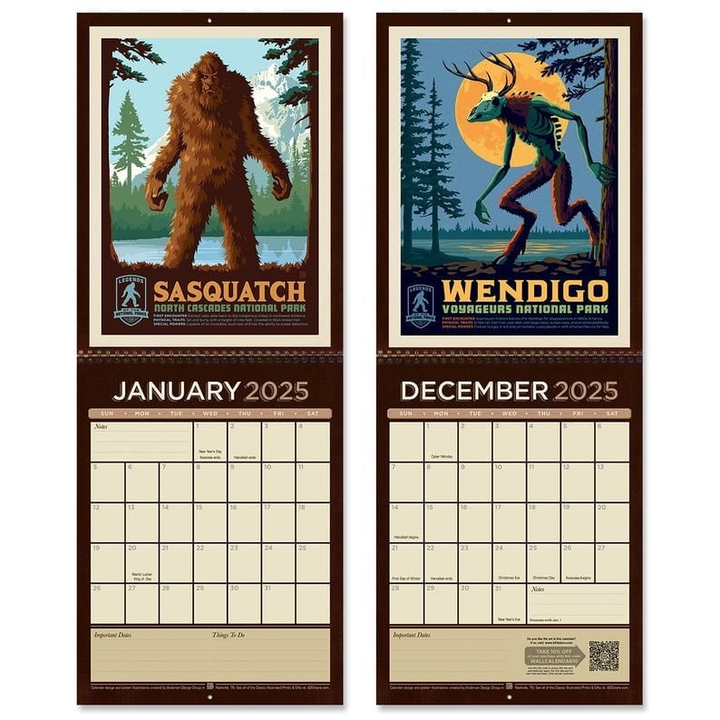 📅2026 Wall Calendar: Legends of the National Parks (Best Seller)