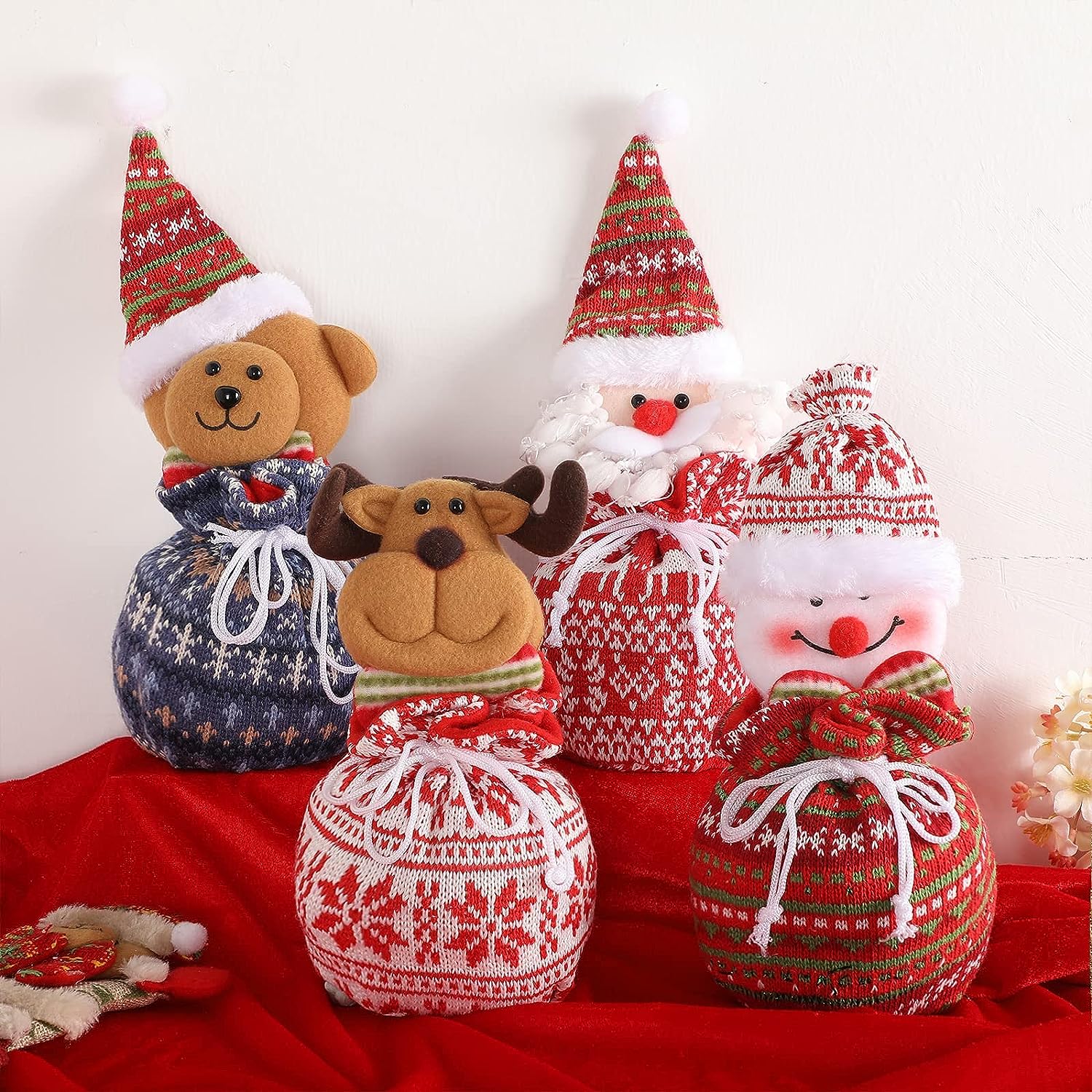 🎄Early Christmas Sale🎄Christmas Knitted Doll Gift Bags🎅