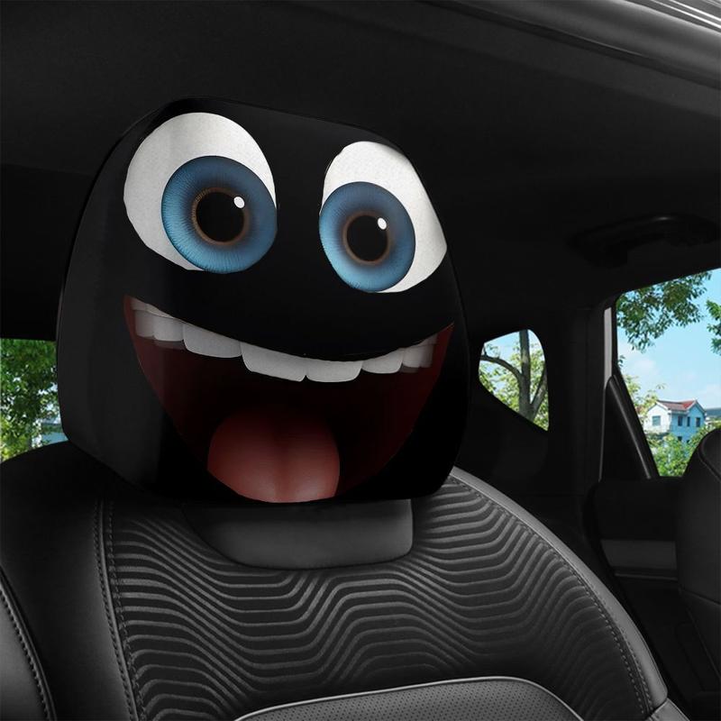 Last Day Promotion 70% OFF - 😆Funny Cartoon Car Headrest Covers – 2PCS Universal Fit 🚗
