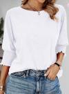 Dokotoo Women's 2024 Fashion Tops 3/4 Sleeve T-Shirts Cute Crewneck Basic Business Tees Blouses