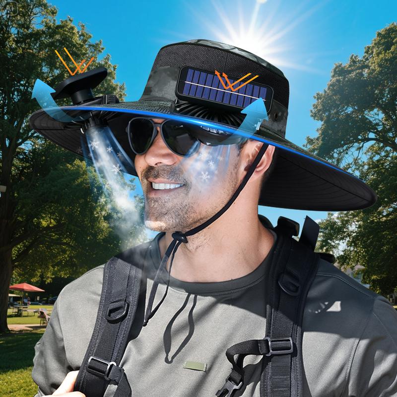 ❄️New Upgraded Spray Fan⚡2025 New Ultra-Light Solar Air Conditioner Fan Sun Hat ⚾ (Weighs Only 11 Ounces)