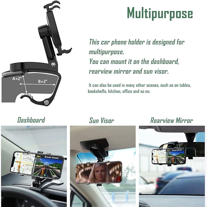 Last Day Promotion 70% OFF - 🔥1200 Degree Rotation Universal Car Dashboard Phone Holder