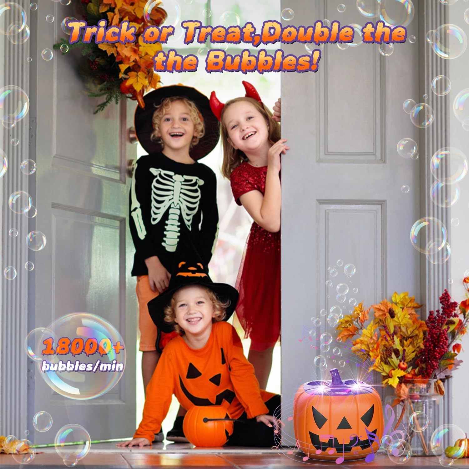 🔥LAST DAY 50% OFF🔥Halloween Party Bubble Machine Decorations Toys with LED⚡BUY 2 FREE SHIPPING