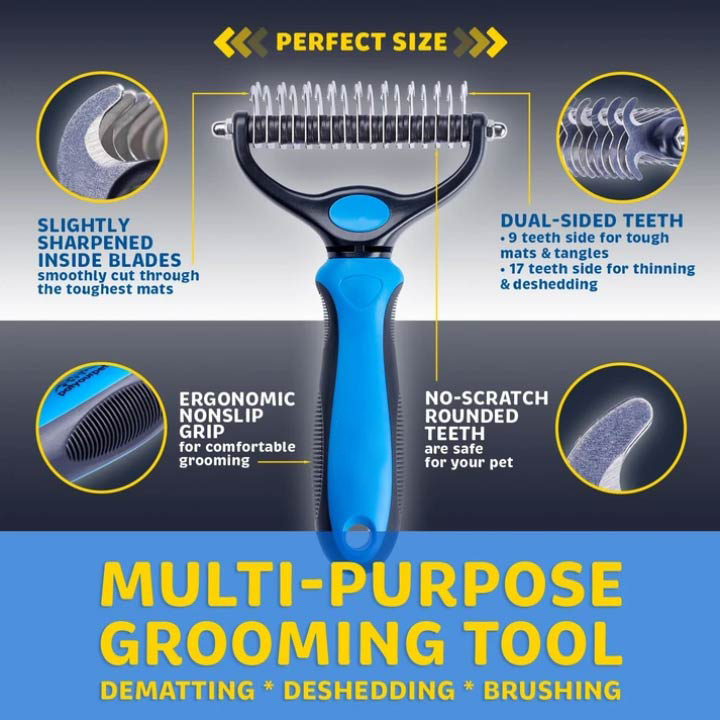 Summer Hot Sale 48% OFF-Pet Pro Grooming Tool- Dual-sided Comb(🔥Buy 2 Get 1 Free)