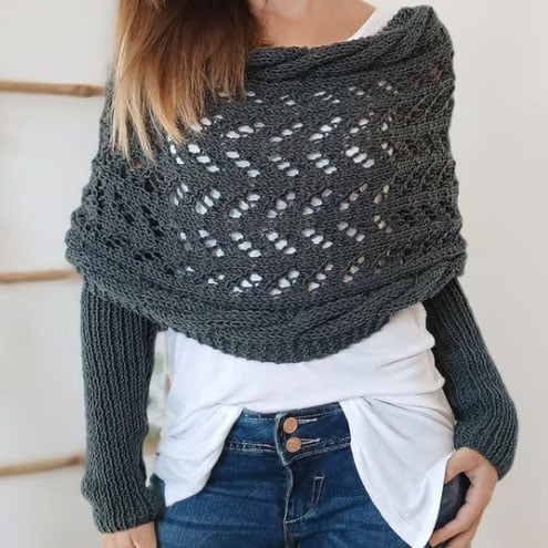 🎅Early Christmas Sale 48% OFF🧶Women's Knitted Double Sleeve Scarf🧣