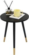 AWASEN Round Side Table, Small End Table for Living Room, Modern Wood Accent Table Coffee Side Table with Wood Legs for Small Space, Easy Assembly, Rustic Brown