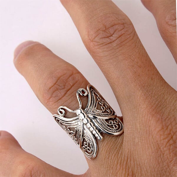 🔥 Last Day Promotion 75% OFF🎁Handmade Vintage Butterfly Ring