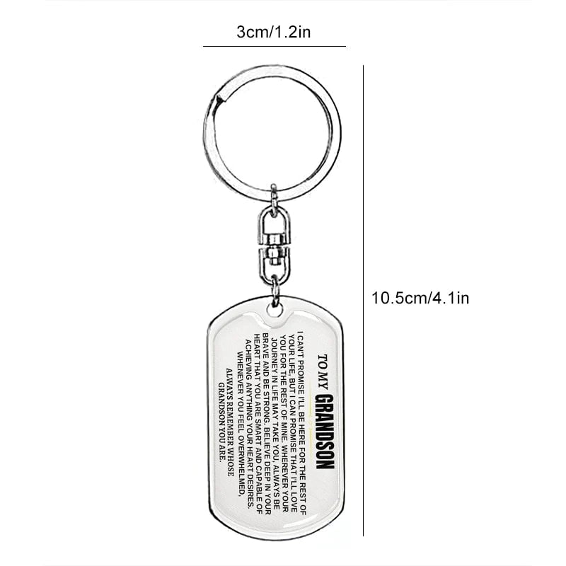 🎁Perfect Christmas Gift - To My Family - Remember Whose Grandson and Granddaughter You Are - Unique Keychain🔥