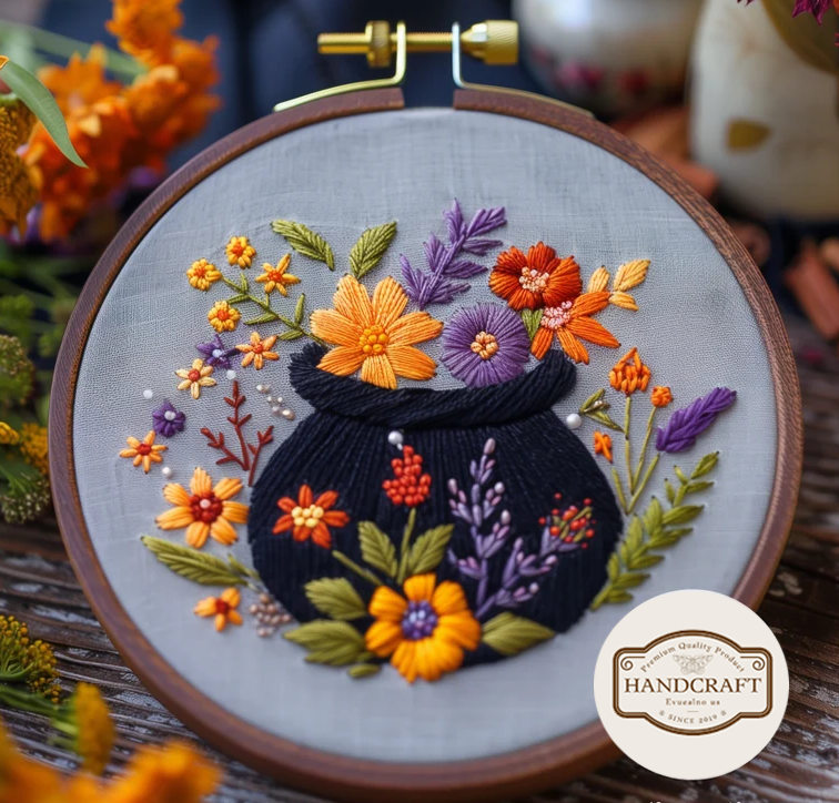 🔥 Halloween Embroidery KIT 👉[Allows beginners to easily create perfect projects.]