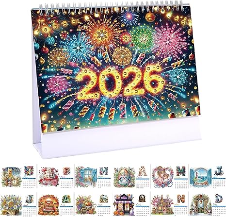 🎁TikTok Last Day Sale - 70% OFF🎉2026 DIY Diamond Painting Desk Calendar