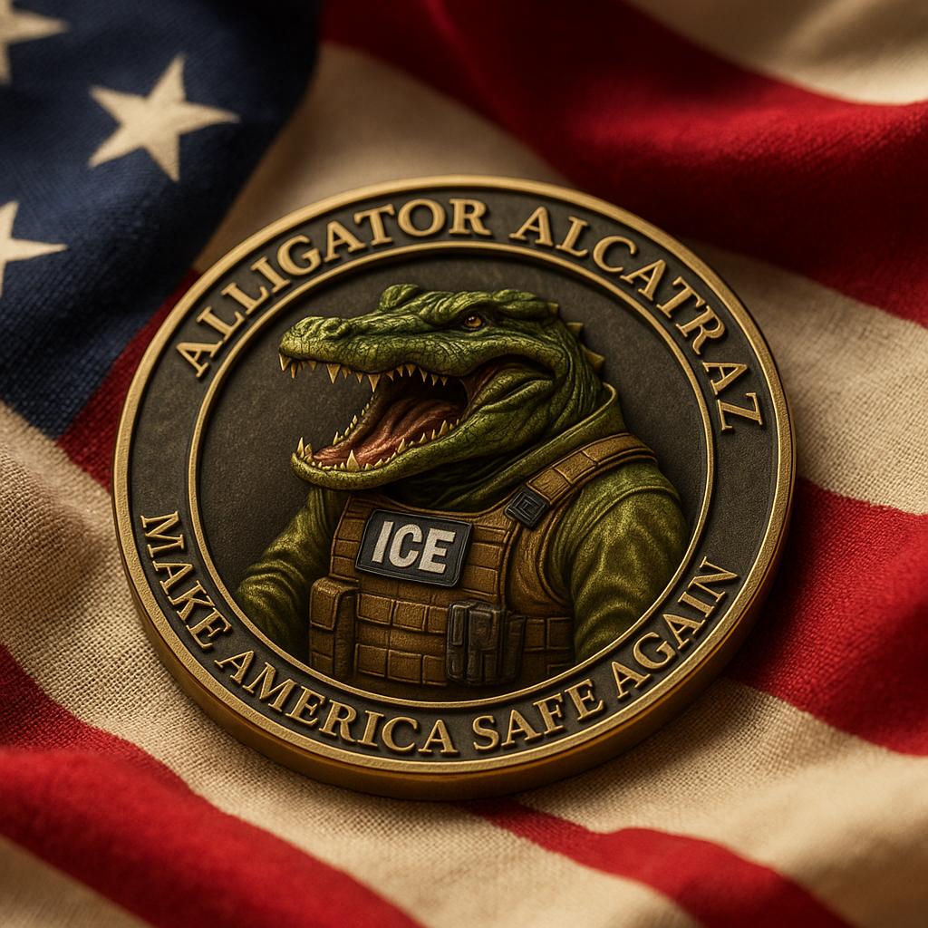 🏆Flash Sale 60% OFF - ⛓️🐊Alligator Alcatraz Inmate Mugshot Coin