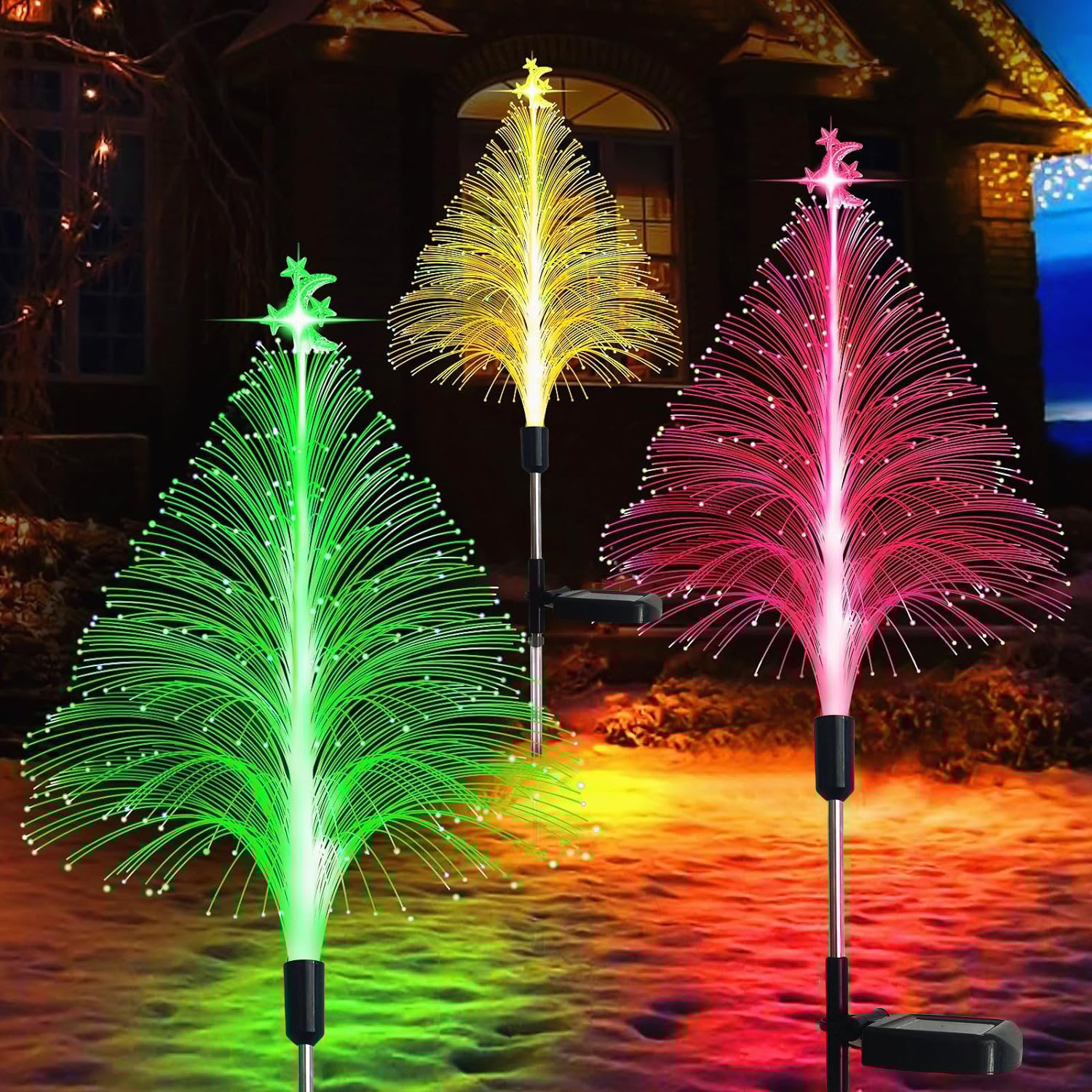🔥Christmas Promotion 49% off - 🎄7 Color Changing Solar Christmas Trees Lights🎄
