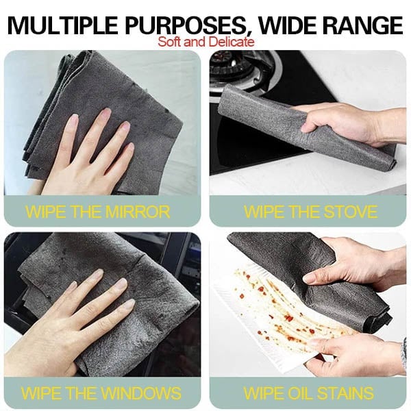 (🔥Last Day Promotion- SAVE 48% OFF)Thickened Magic Cleaning Cloth(Buy 4 get 4 Free Now)