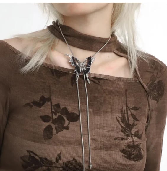 🎁TikTok Last Day Sale - 70% OFF🦋Handmade Vintage butterfly necklace:Interchangeable butterfly pieces