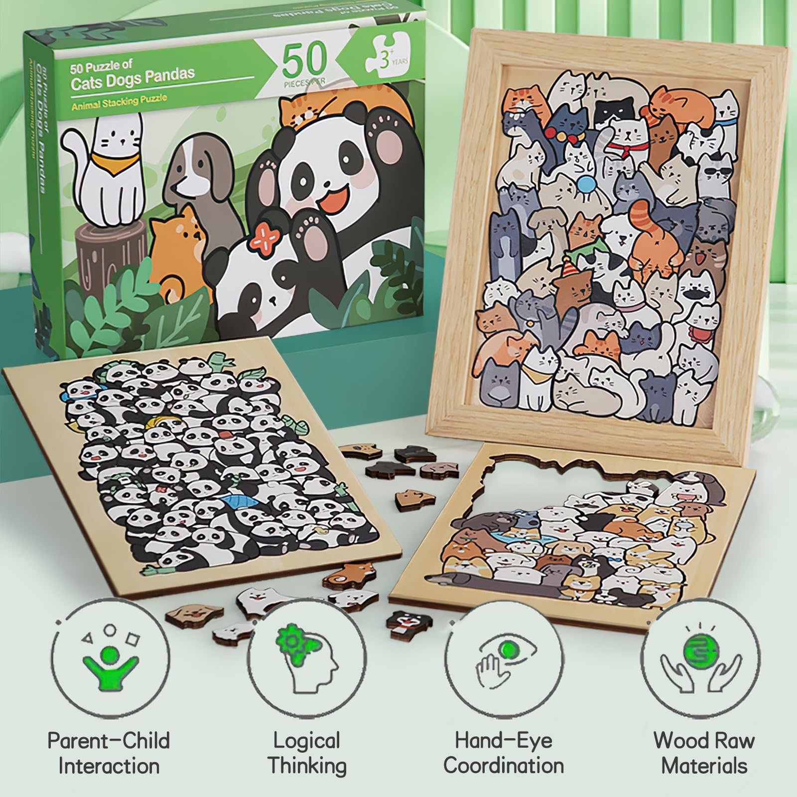 🔥Last Day Promotion 70% OFF🔥Animal Wooden Puzzle