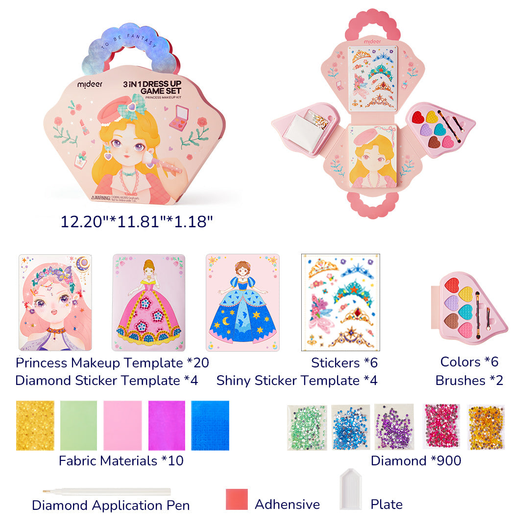 🔥LAST DAY 50% OFF🔥3-in-1 Dress Up Game Set: Princess Fantasy Makeup