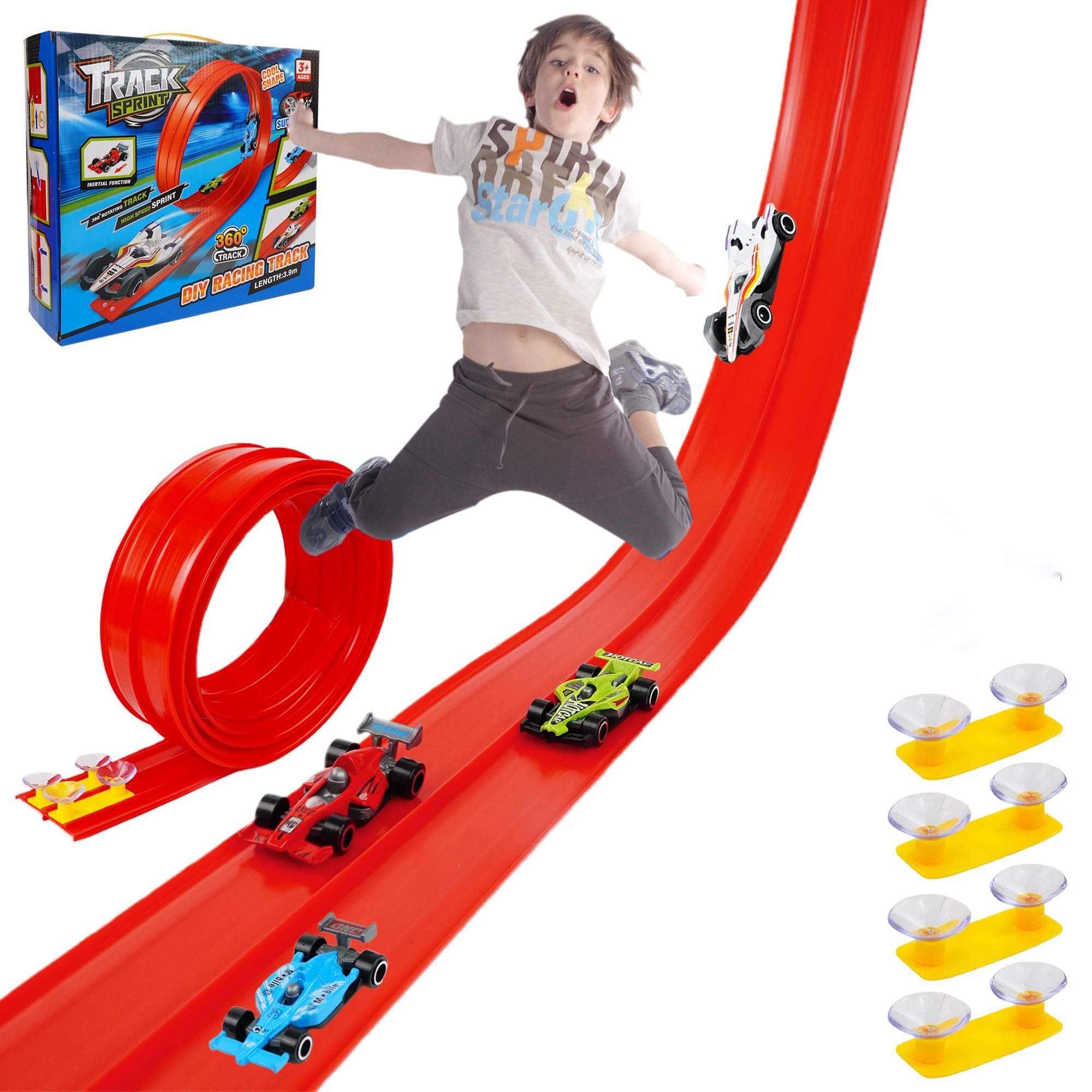 🔥Letzter Tag Verkauf 49% Rabatt🎁 Weihnachten 2025 Überraschungsgeschenk: DIY flexibles Rennbahn-Spielzeug 🚗
