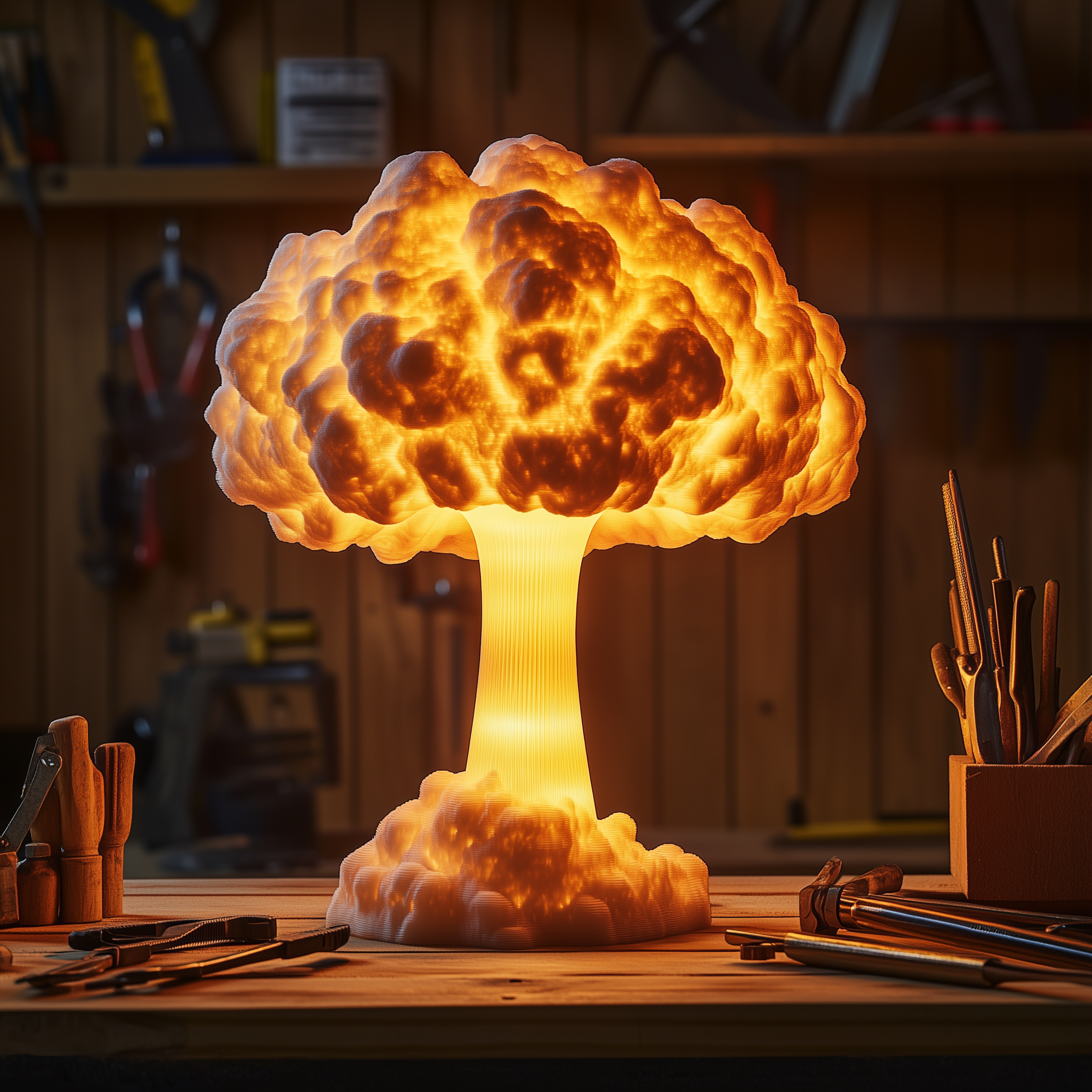 🍄Atomic Bomb Blast | Mushroom Cloud Table Lamp