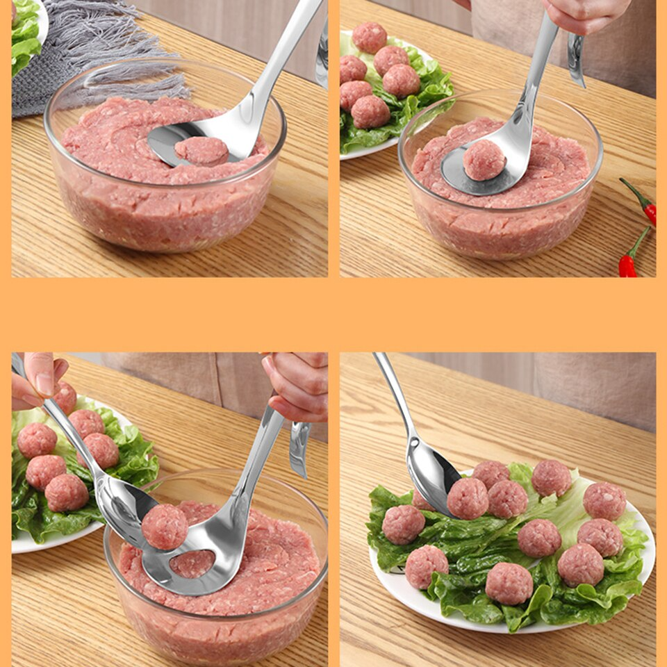 (LAST DAY SALE - 48% OFF) Stainless Steel Meatball Maker Spoon(BUY 2 GET 2 FREE NOW)