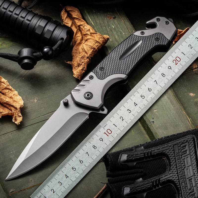 Handmade Black Titanium Knight Outdoor Folding Knife - Free Shipping!!!