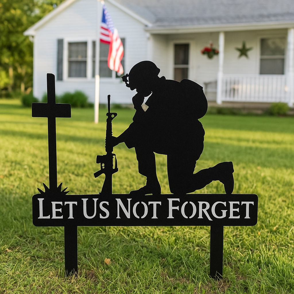 🎖️July 4th Flash Sale: 50% OFF Sitewide! 💕Handmade Memorial Metal Plaque For Soldiers