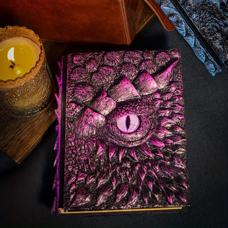 🔥Authentic Handmade 3D Dragon Eye Engraved Notebook🎁Buy 2 Free Shipping