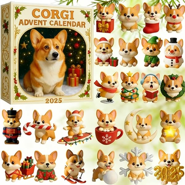 🔥LAST DAY 50% OFF - 🐾Corgi Advent Calendar 2025🎁 24 Gifts Inside!
