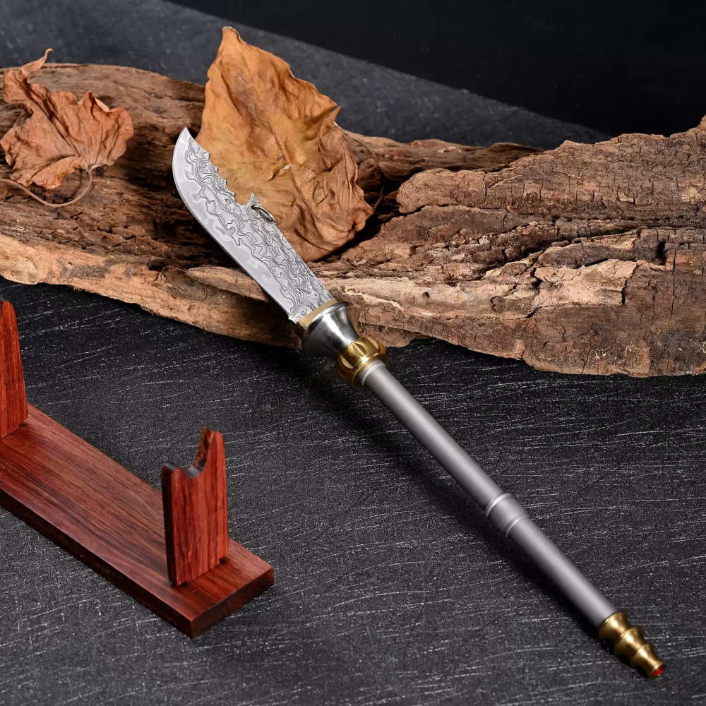 Meteorite Damascus Collectible Knife
