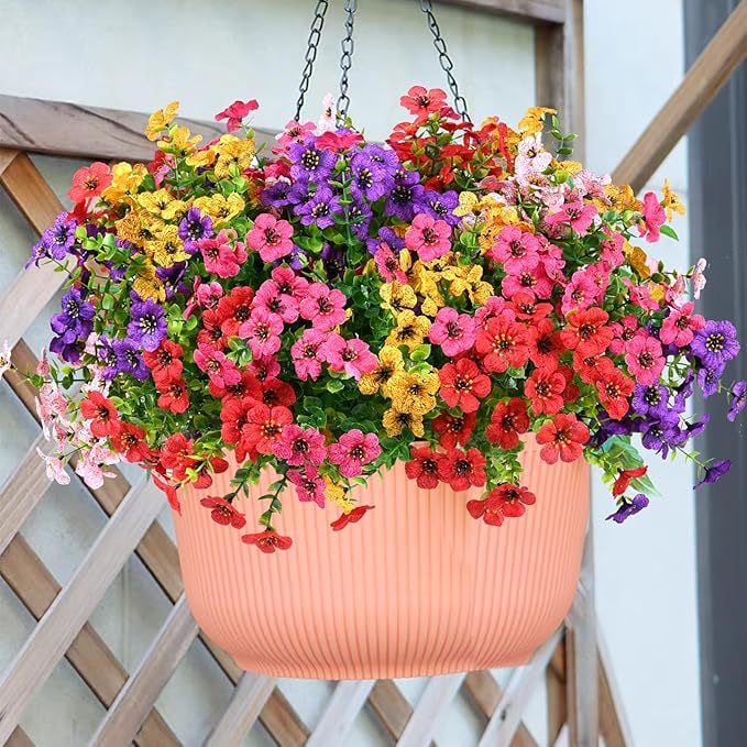 💥Upgraded high-grade material 🌱UV Resistant Lifelike Artificial Flowers