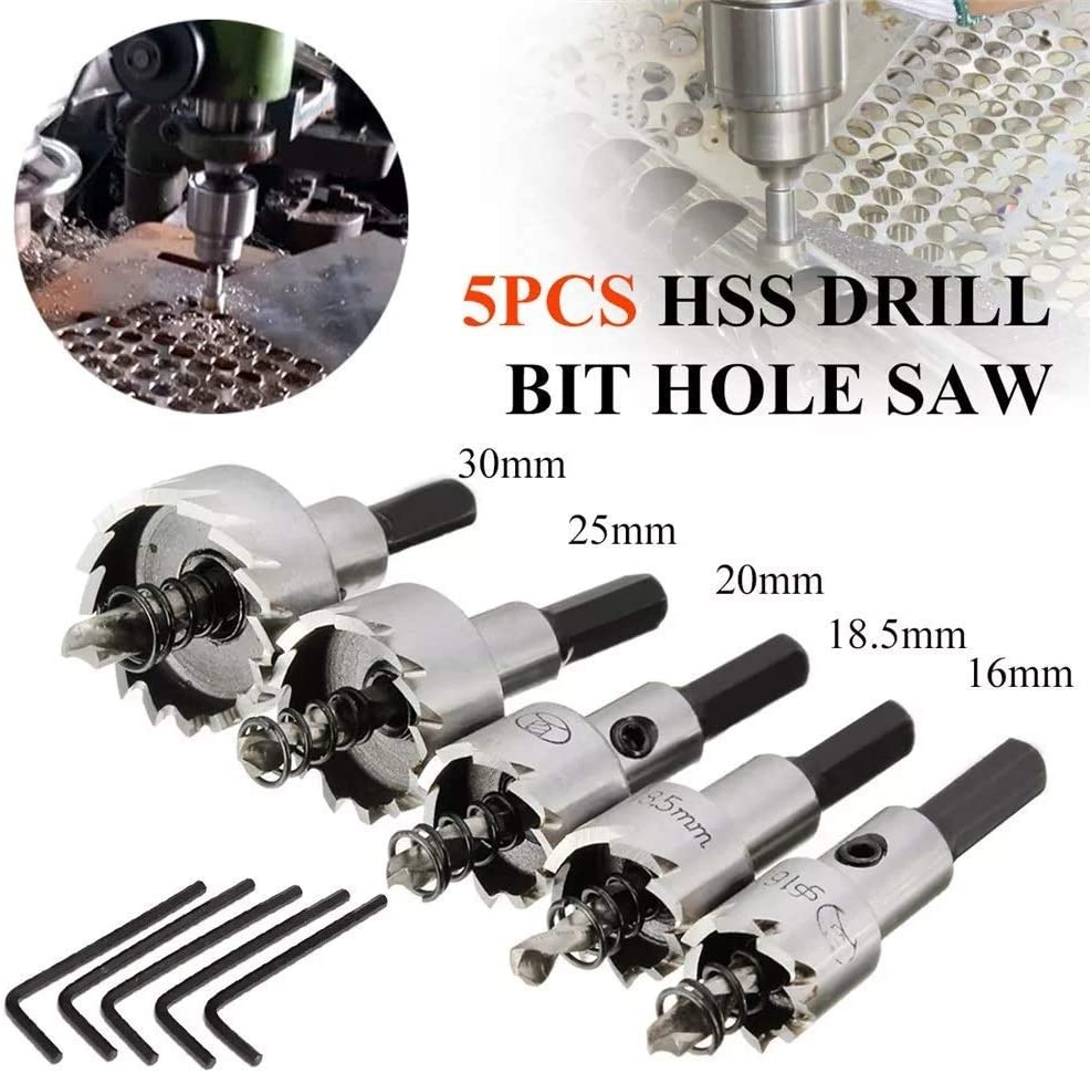 (🌲Early Christmas Sale- SAVE 48% OFF)5 Pcs Set HSS Drill Bit Hole Saw(BUY 2 GET FREE SHIPPING)