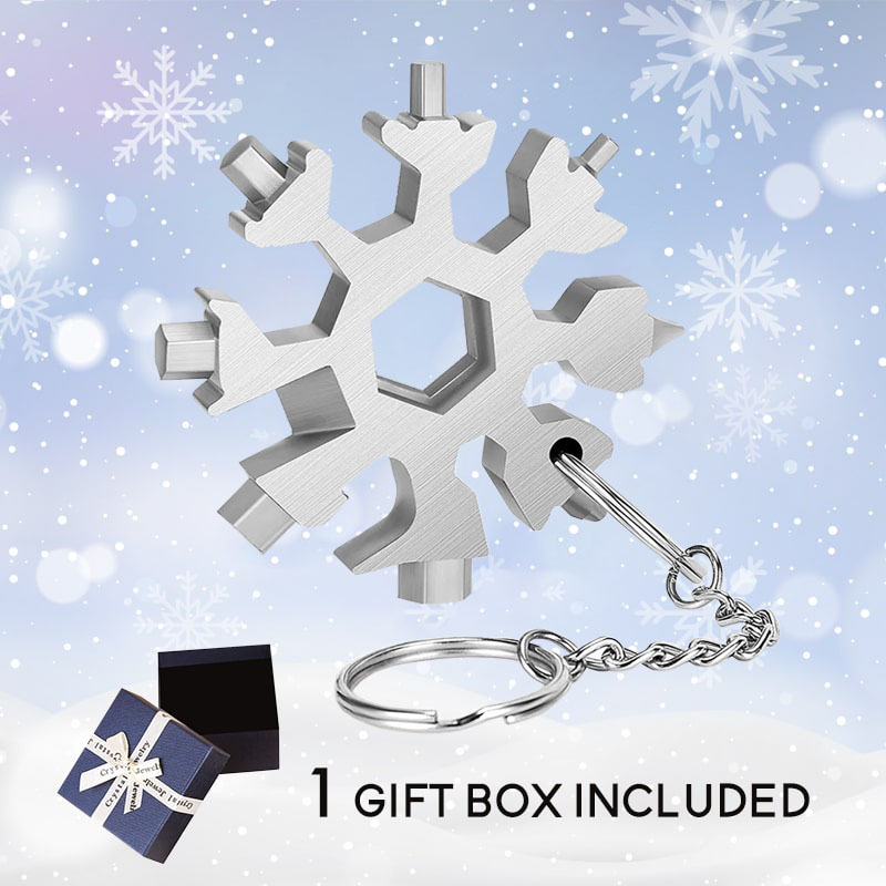 (🎅Christmas Pre Sale Now-49% Off) 18-in-1 Snowflake Multi-tool with Key Ring and Gift Box
