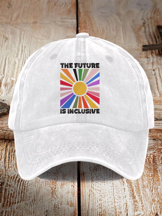 Retro The Future Is Inclusive Print Baseball Cap