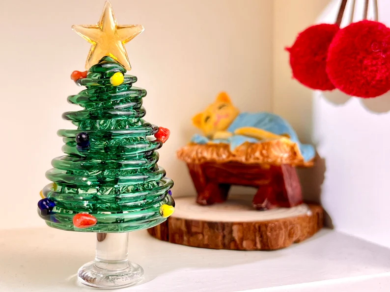 (🌲EARLY CHRISTMAS SALE - 49% OFF) Handmade Glass Christmas Tree Statue