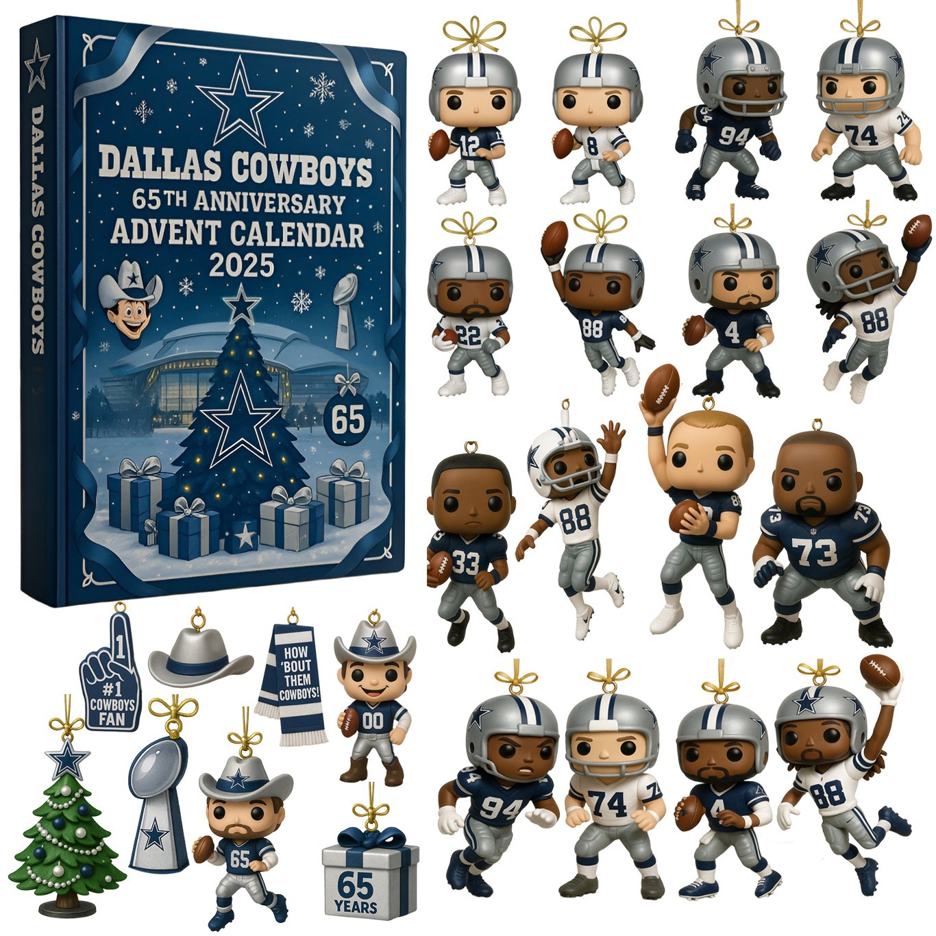 🔥Last Day 50% OFF - Dallas Cowboys 65th Anniversary Advent Calendar 2025