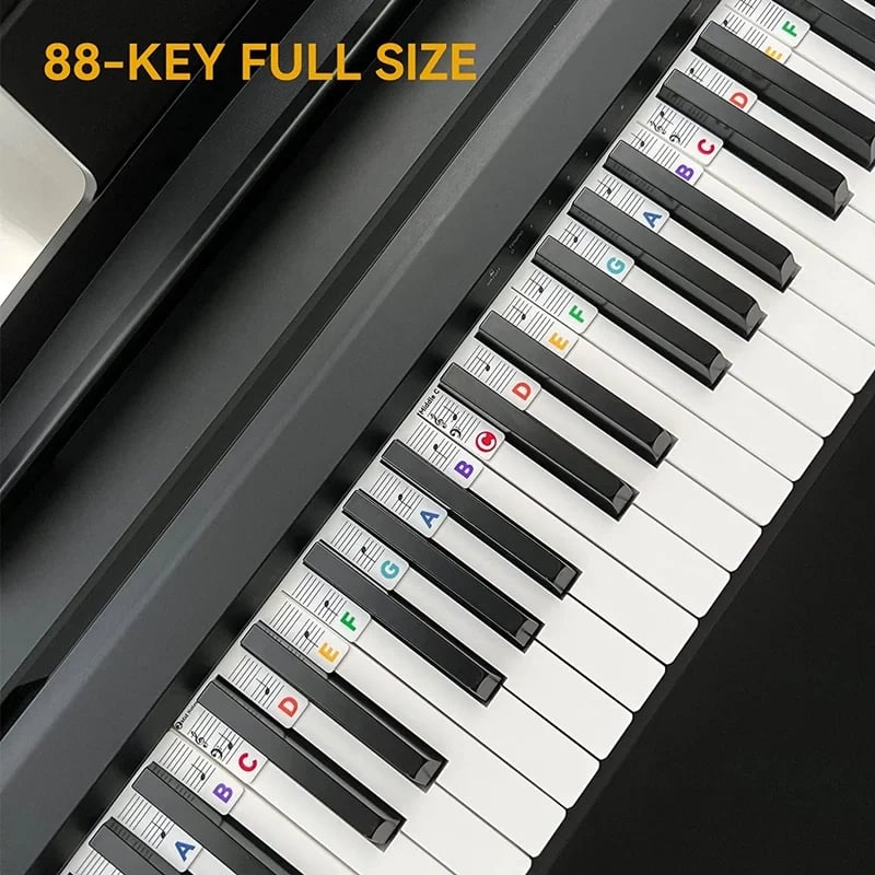 (🎁🔥Mother's Day Sale-50% OFF)Removable Piano Keyboard Note Labels - LIMITED QUANTITIES AVAILABLE