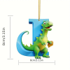 🔥Last Day Promotion - 70% OFF🎁🦖🦖Christmas Dinosaur Alphabet Ornaments🎁Customized By Your Choice Freely