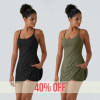 🔥LAST DAY PROMOTION 70% OFF💥Women Workout Tennis Dress With Built In Bra Shorts