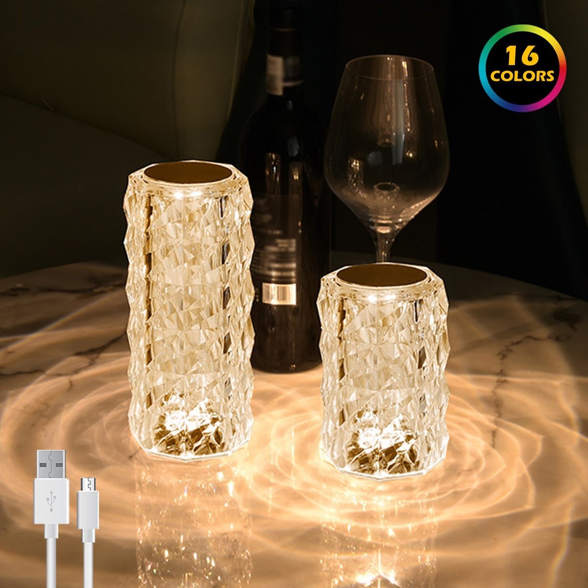 Mother's Day Limited Time Sale 70% OFF💓Touch Control Rose Crystal Lamp