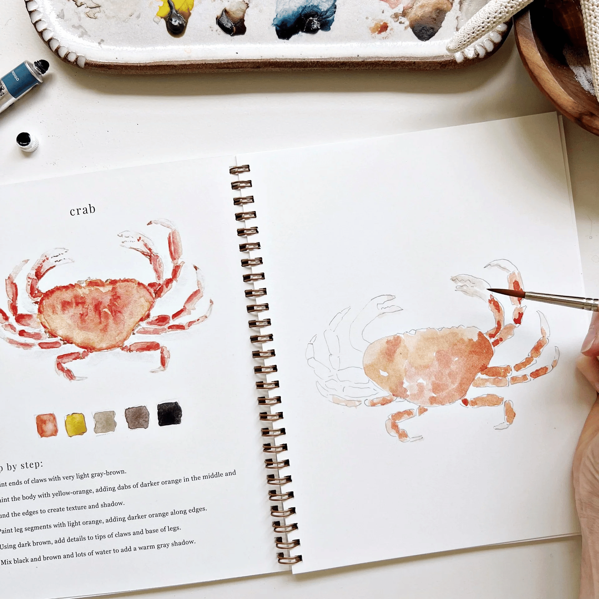 🔥 Letzter Tag: 49% Rabatt! 🖼️ Anfängerfreundliches💕 Aquarell-Workbook