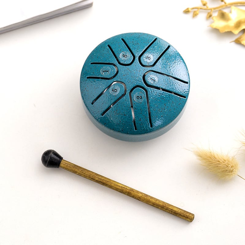 🎁🎁BUDDHA STONES MINI STEEL TONGUE DRUM 3 INCH SOUND HEALING DRUM KIT⚡Buy 2 Get Free Shipping