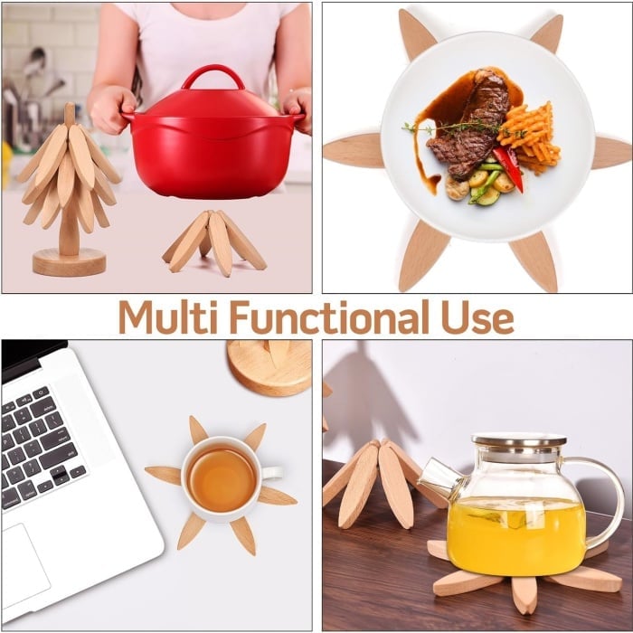 🔥Last Day Promotion 70% OFF🔥Wooden Trivets for Hot Dishes🎄Buy 2 Free Shipping